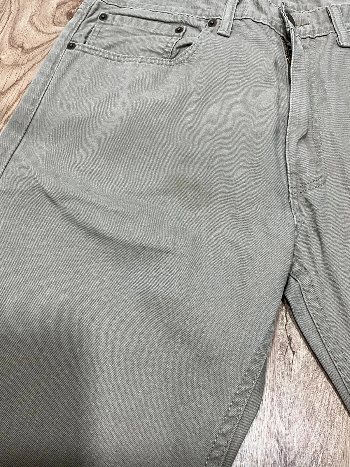 Jean Levi’s Homme 505 Straight W36 L36 Vintage 100% Coton Kaki  Lvh 114 – photo 6
